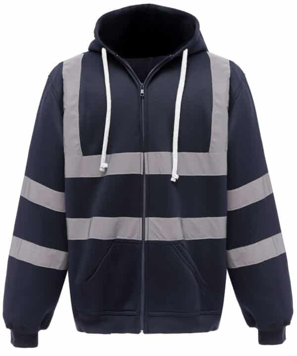 Hi-vis zip hoodies