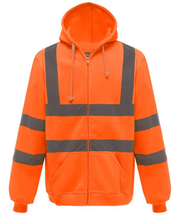 Hi-vis zip hoodies