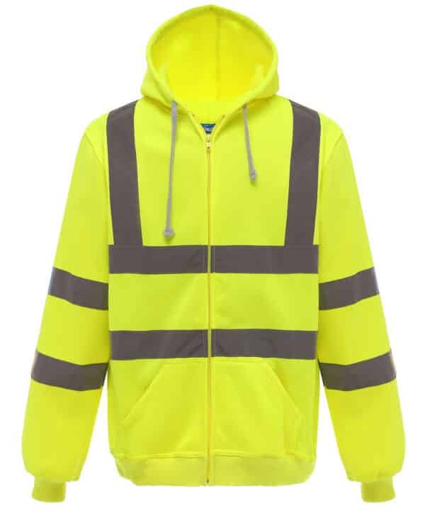 Hi-vis zip hoodies