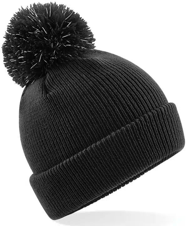 Junior reflective bobble beanies
