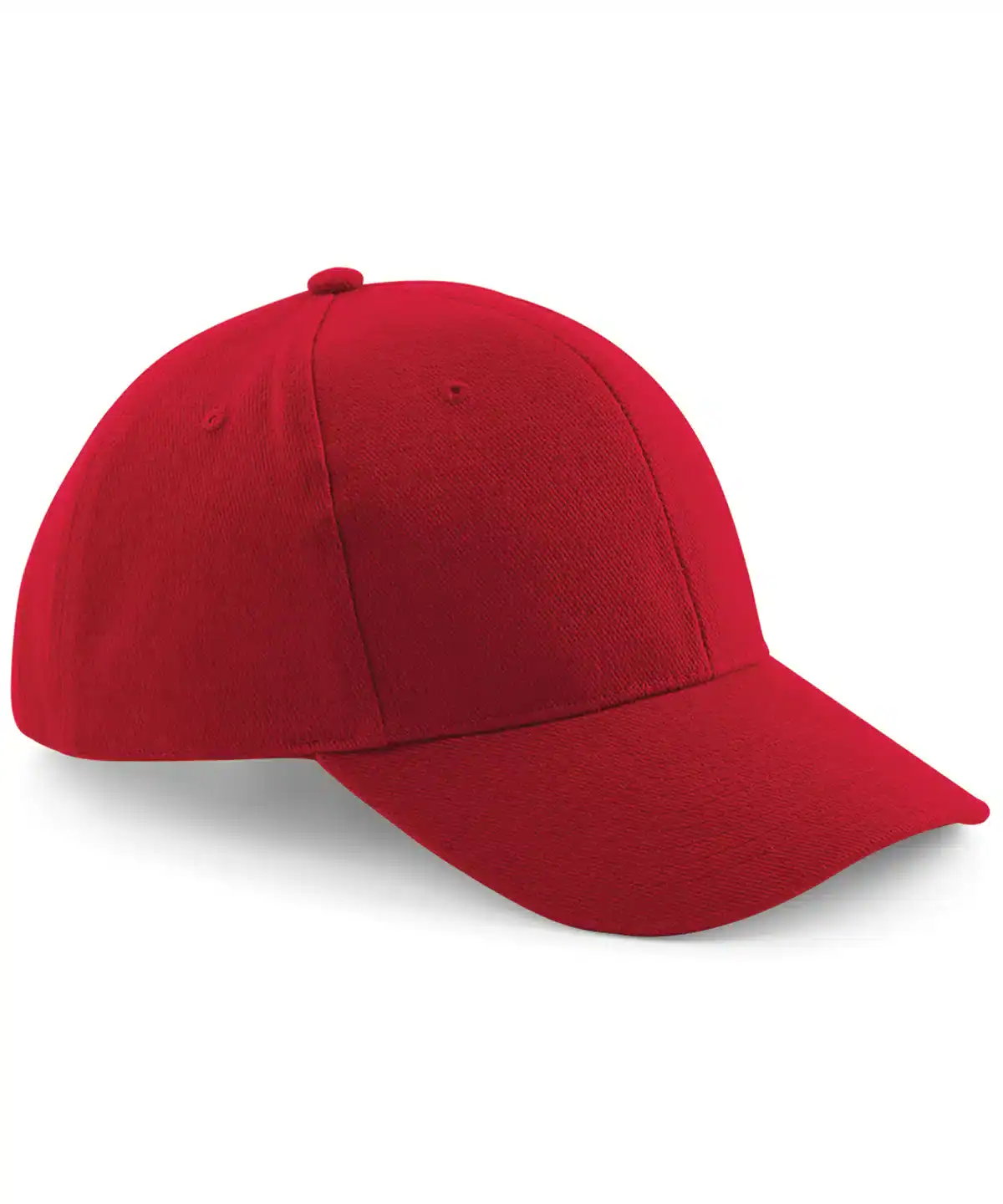 Red ProStyle heavy brushed cap with classic design and one size fits all. Perfect for custom embroid.
