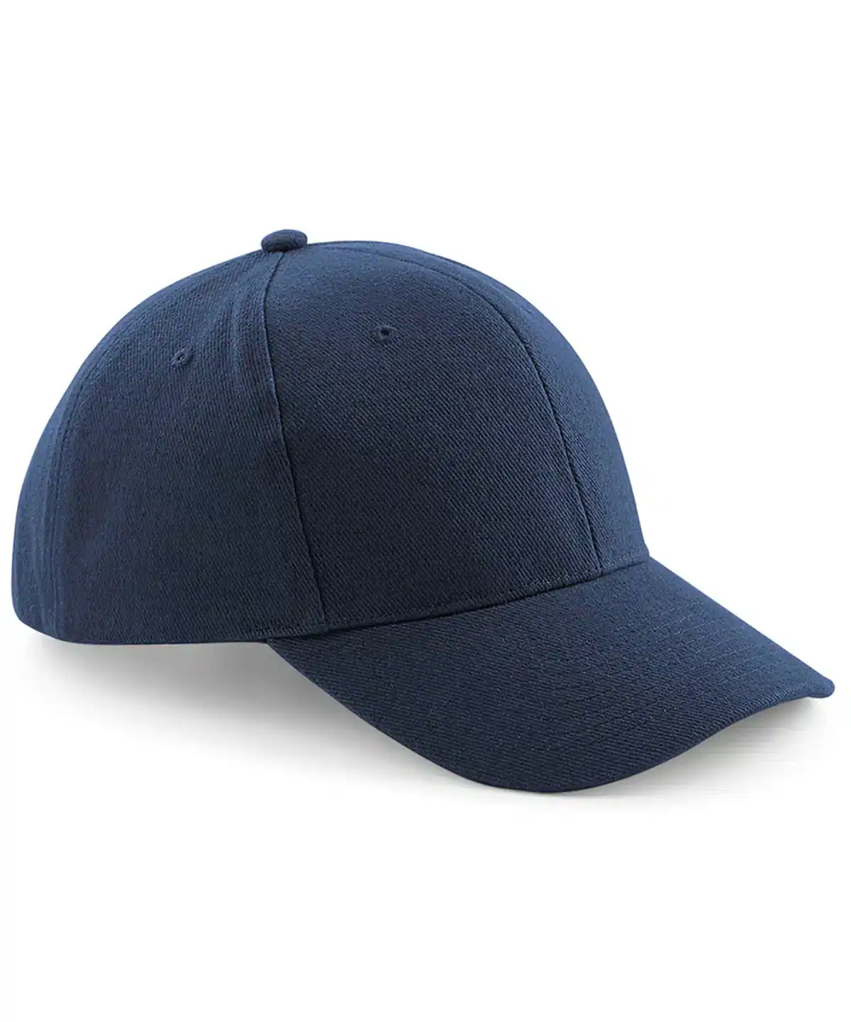 Classic navy baseball cap with embroidered branding, perfect for casual and promotional wear.