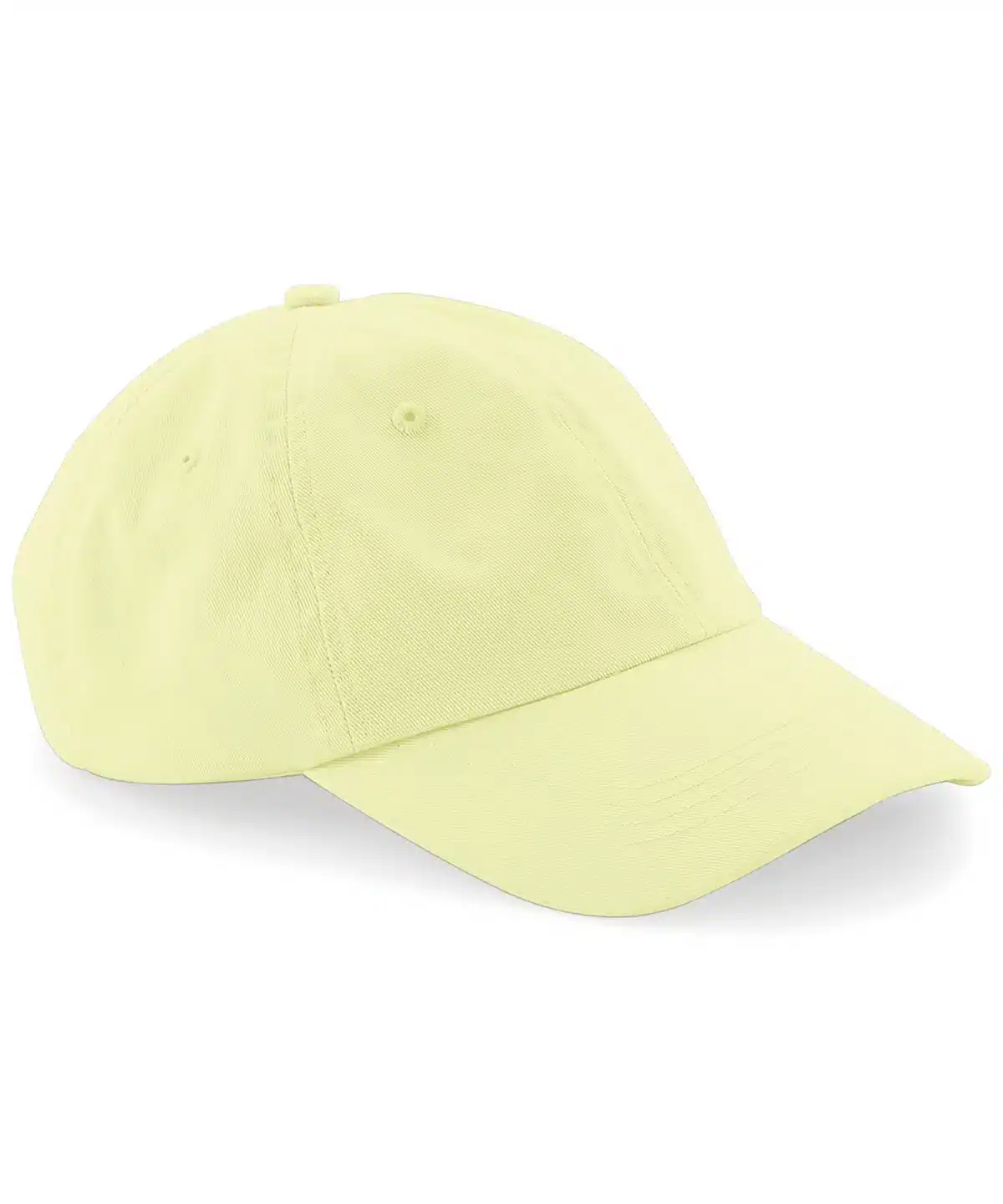 Pastel Lemon low profile 6-panel cap with embroidery and printing options.