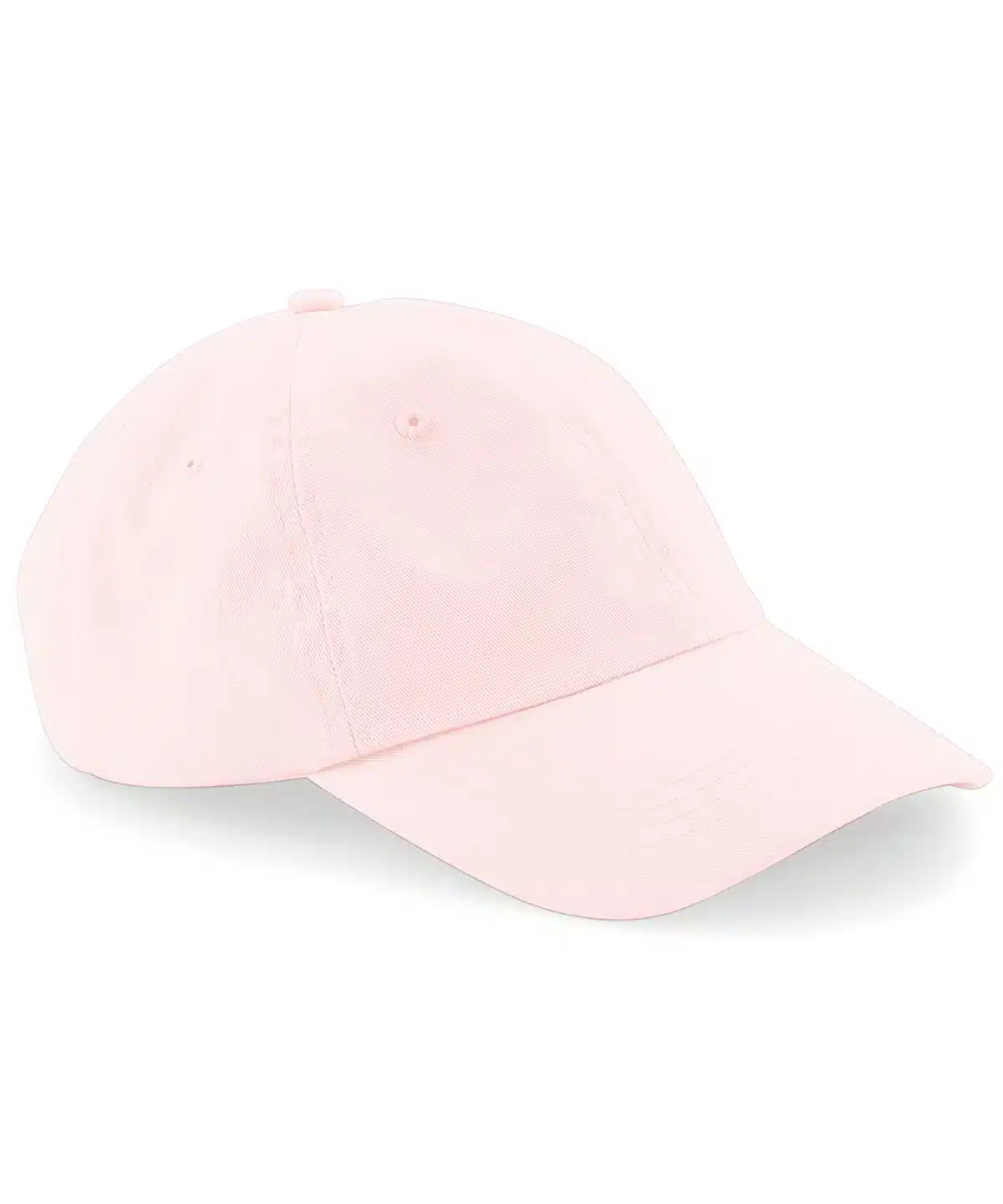 Pastel Pink low profile 6-panel cap, perfect for casual wear and custom embroidery. One size fits al.