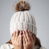 Junior Pom-Pom chunky beanies