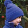 Junior pom pom beanies