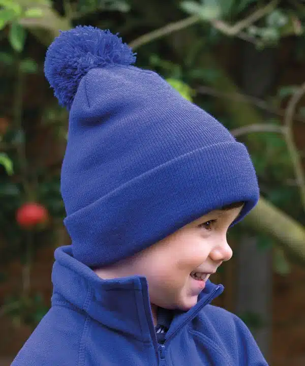 Junior pom pom beanies