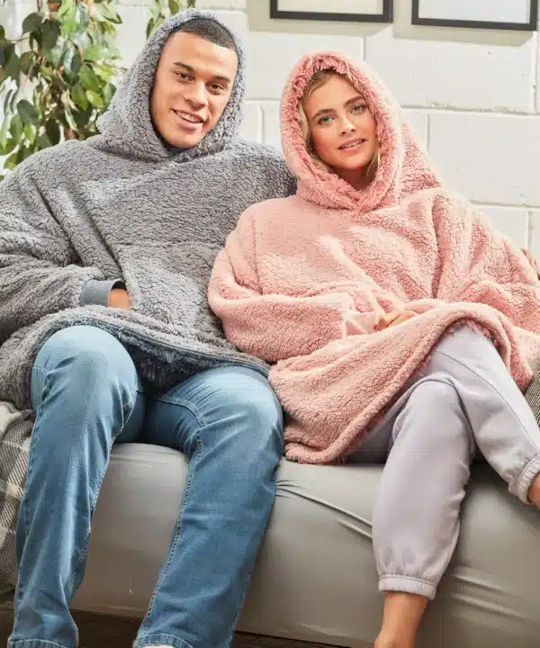 Ribbon cozy shaggy hoodies