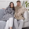 Ribbon teddy fabric hoodies