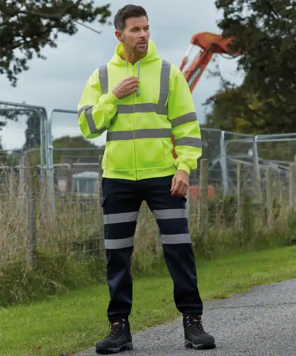 Hi-vis zip hoodies
