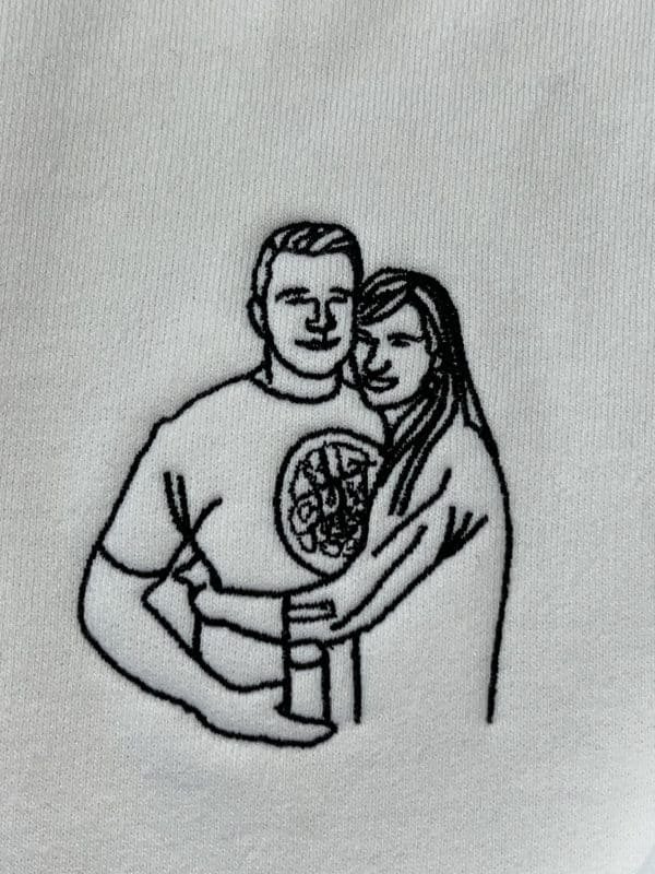 Personalised Photo Outline Embroidery