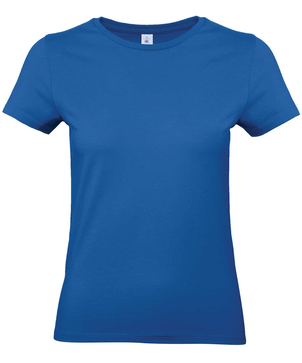 Women’s royal blue T-shirt, B&C E190 model, available in XS size. Perfect for custom embroidery and.
