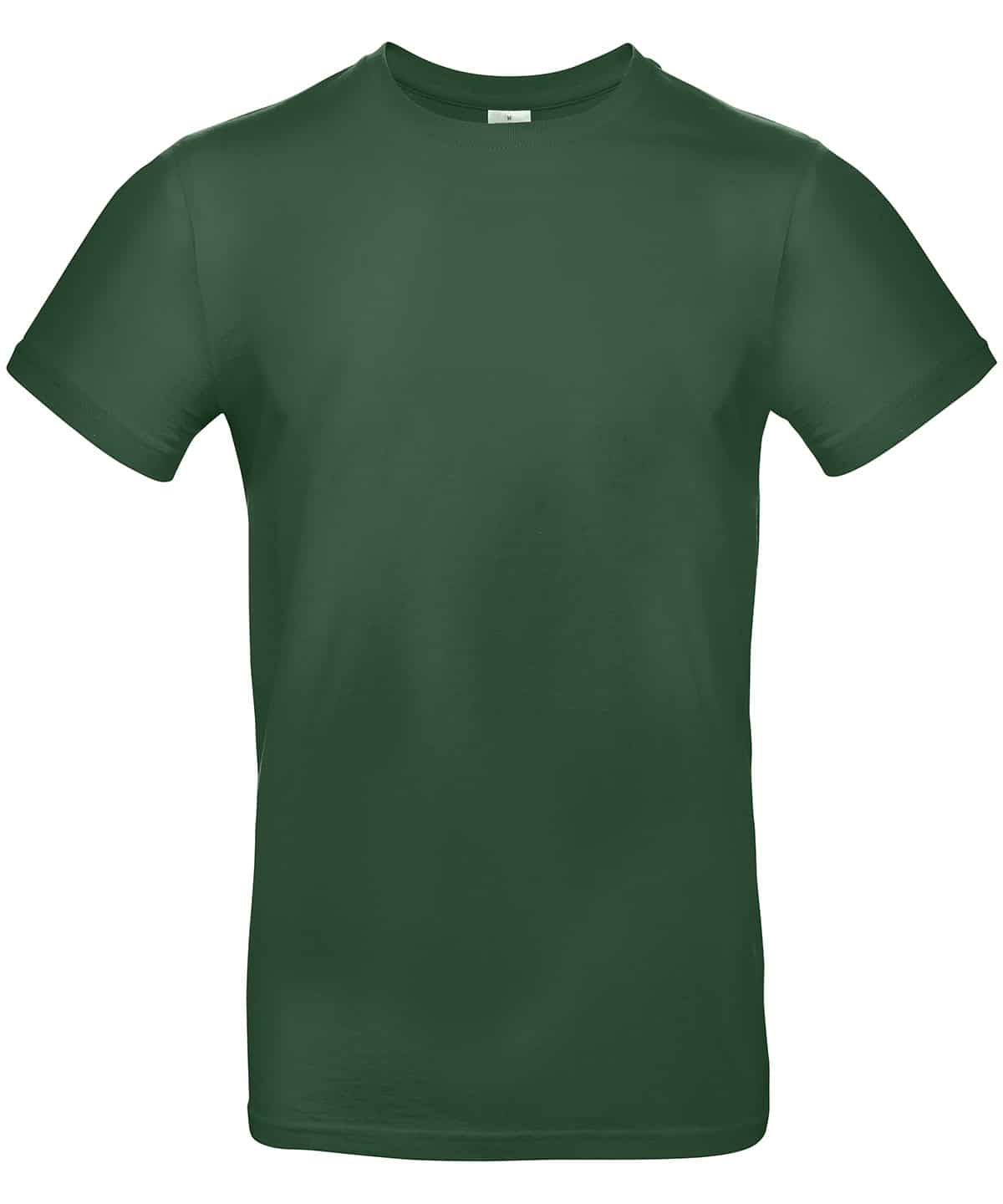 High-quality bottle green T-shirt suitable for embroidery and printing, available in XS size.