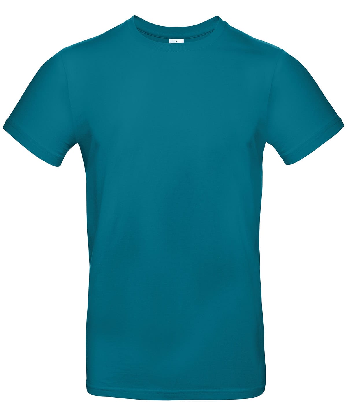 Bright blue short-sleeve T-shirt featuring embroidery and printing for customised promotional wear.
