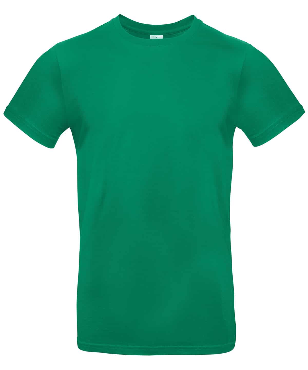 Vivid green T-shirt designed for branding, embroidery, and print applications, XS size.