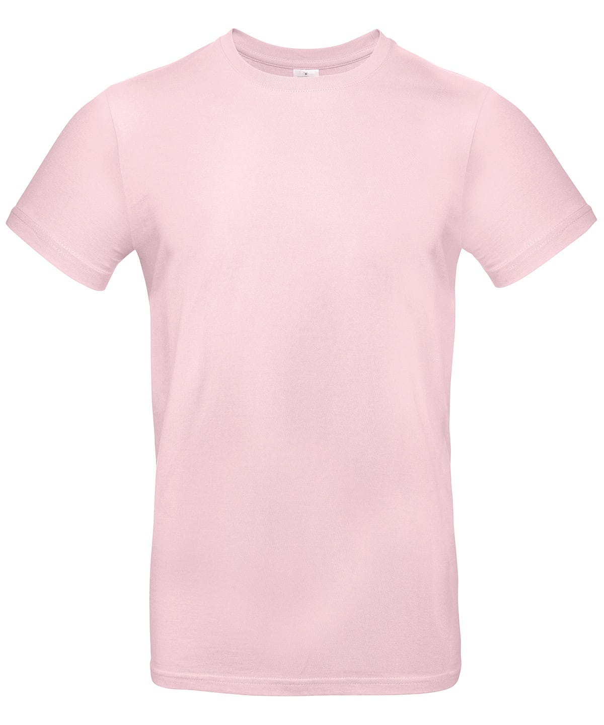 Soft pink T-shirt for personalised embroidery and printing, available in XS size.