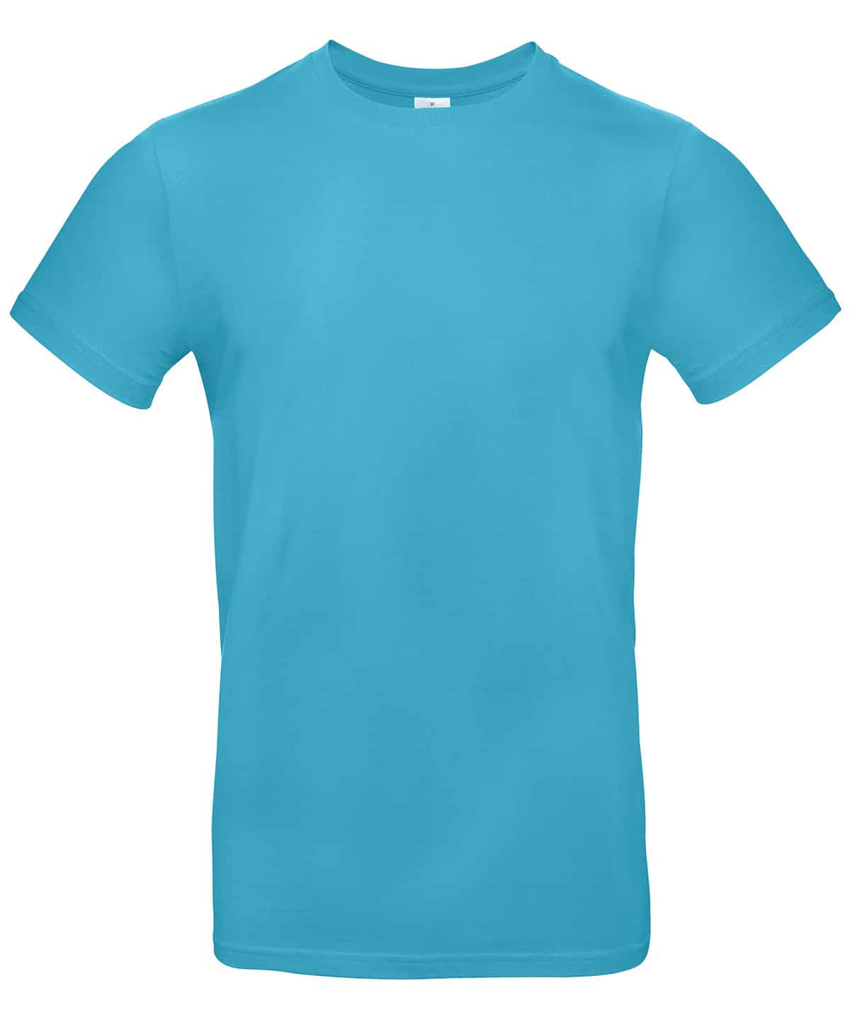 Bright blue T-shirt ideal for custom embroidery and printing projects.
