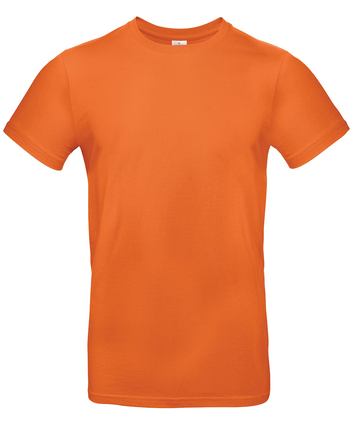 Bright orange T-shirt ideal for custom embroidery and printing projects. Perfect for promotional app.
