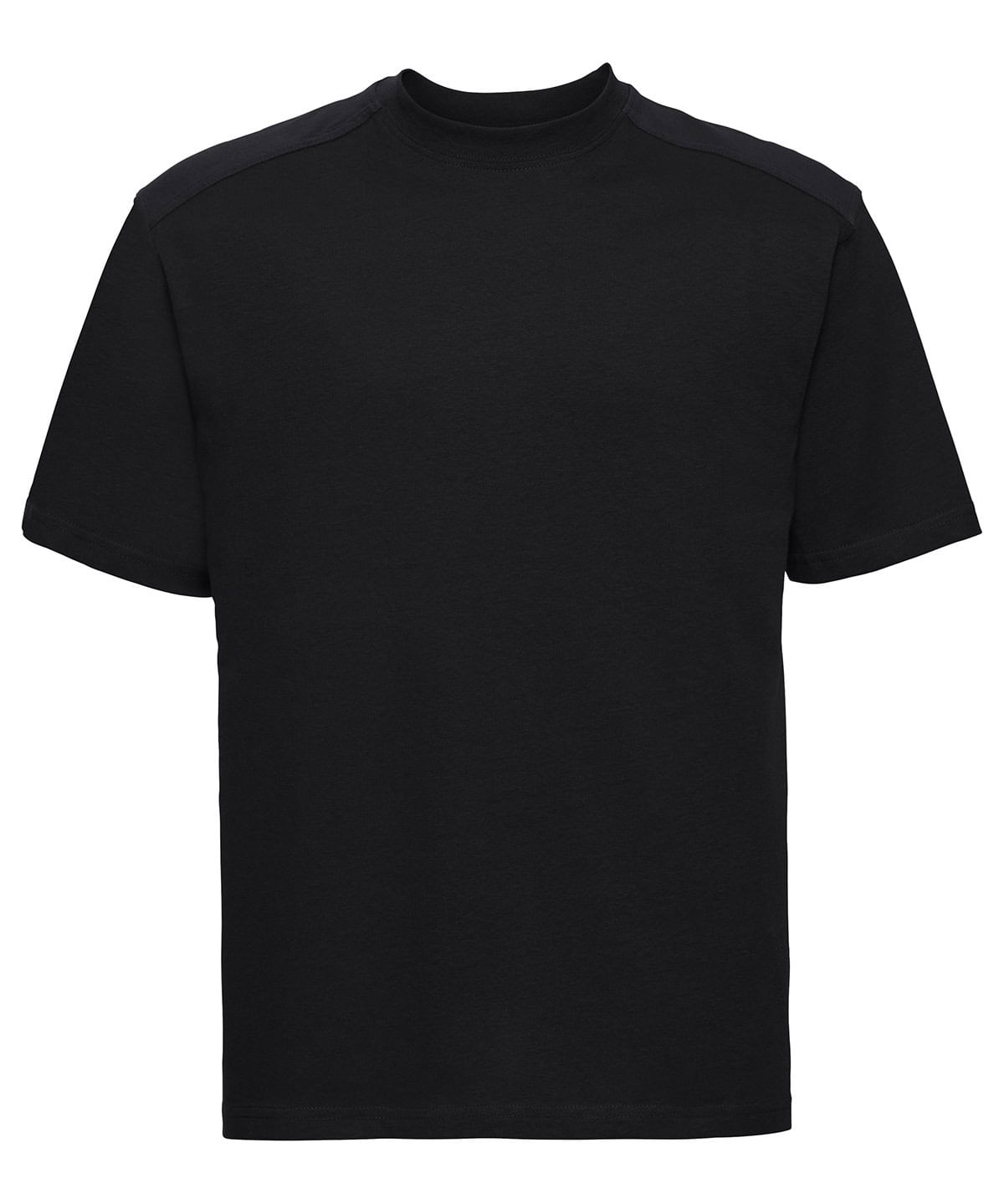 Black workwear T-shirt for embroidery and printing.