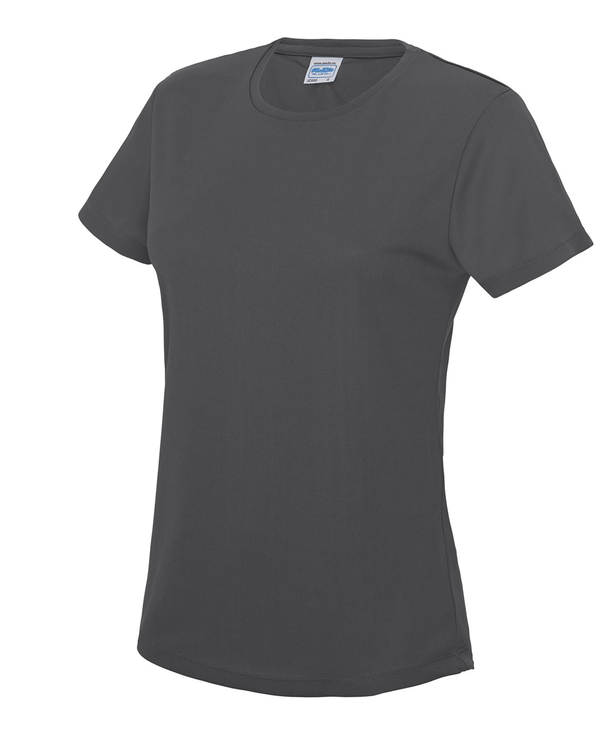 Charcoal ladies T-shirt with embroidery and printing by CapeBali. Perfect for casual wear and custom.