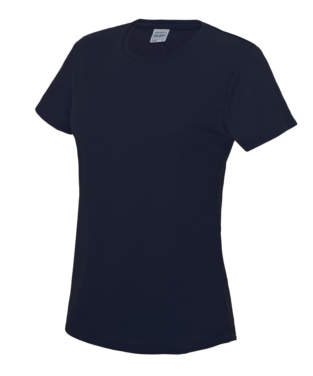 Ladies cool navy T-shirt with embroidery and printing options. Perfect for casual wear and custom br.