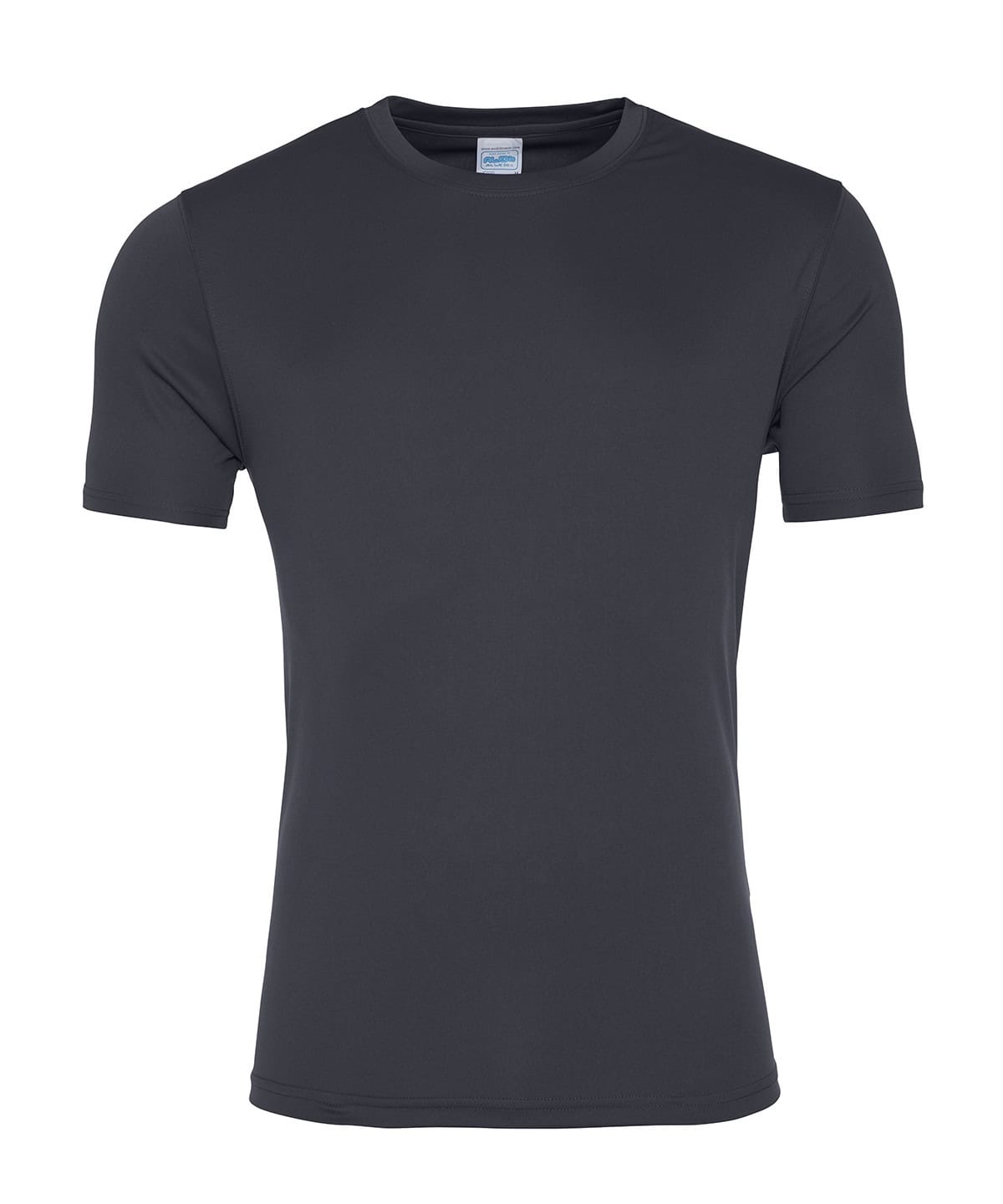 Charcoal men's T-shirt with smooth fabric, perfect for casual wear.