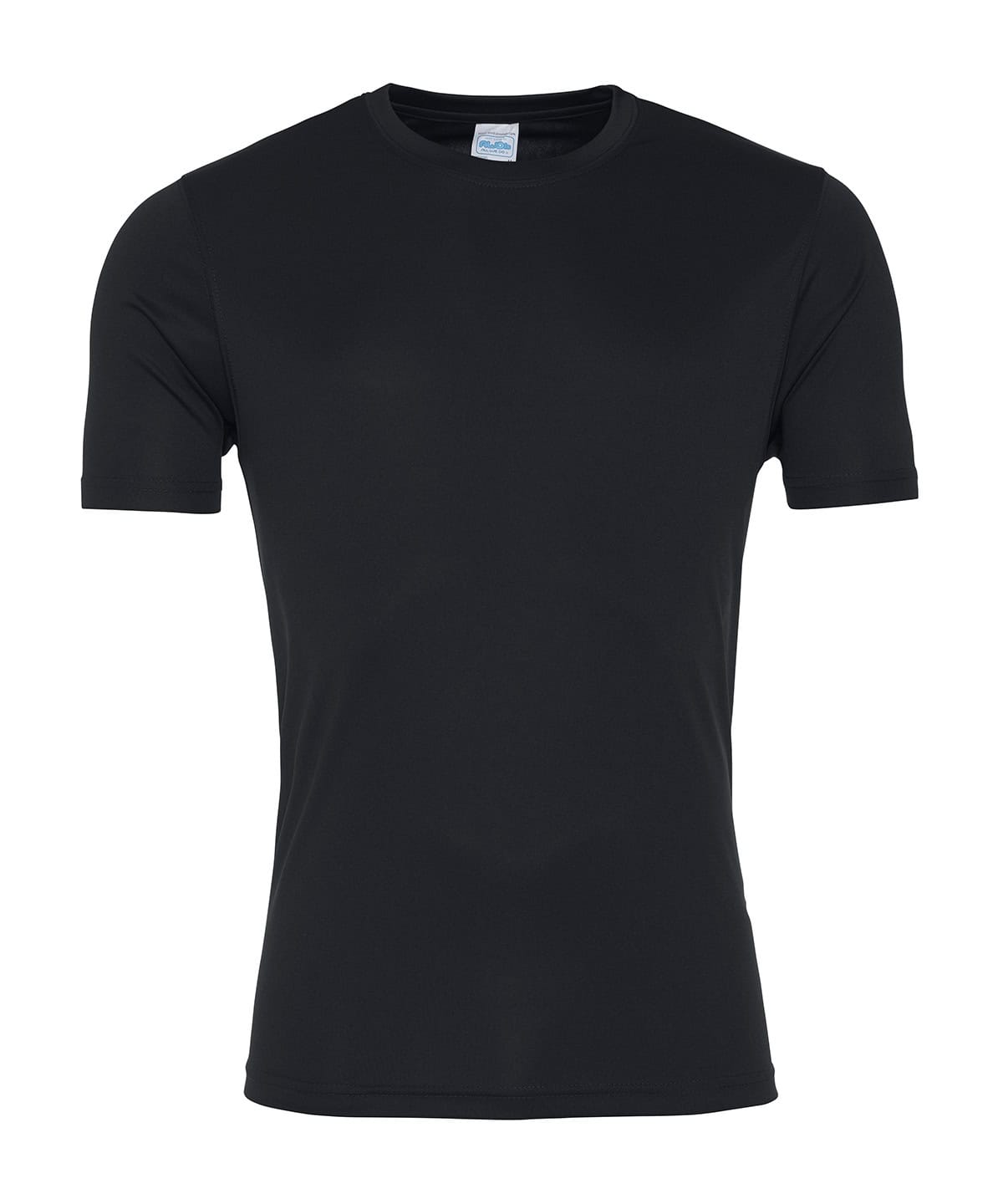 Black T-shirt ideal for embroidery and printing, size XS, smooth fabric, stylish and versatile.