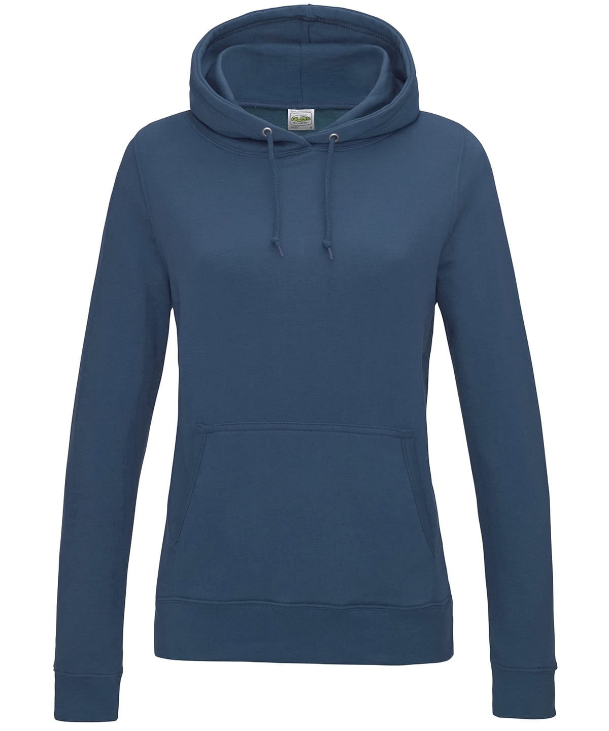 Ladies college hoodie with embroidered logo for school uniforms and casual wear.