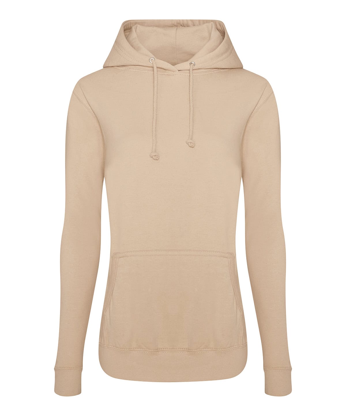 Hooded ladies' hoodie with embroidery and printing options, perfect for school uniforms and casual wear.
