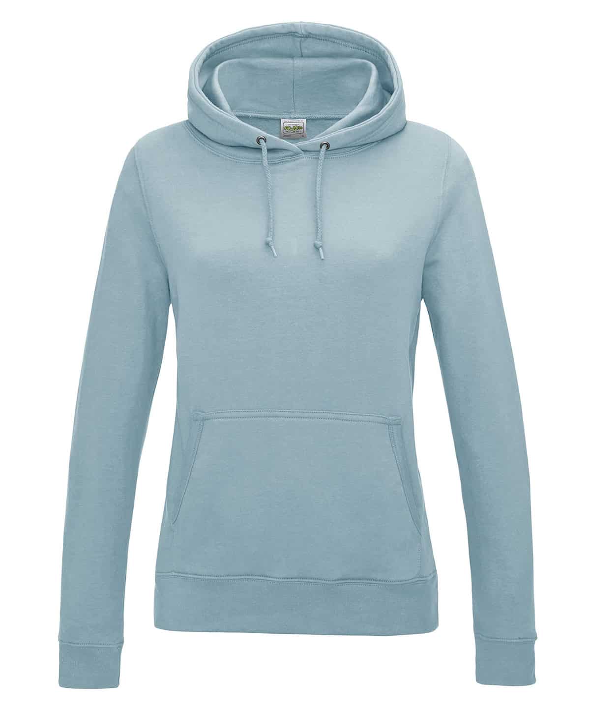 Sky Blue ladies hoodie with embroidery and printing options, perfect for college uniforms and casual wear.