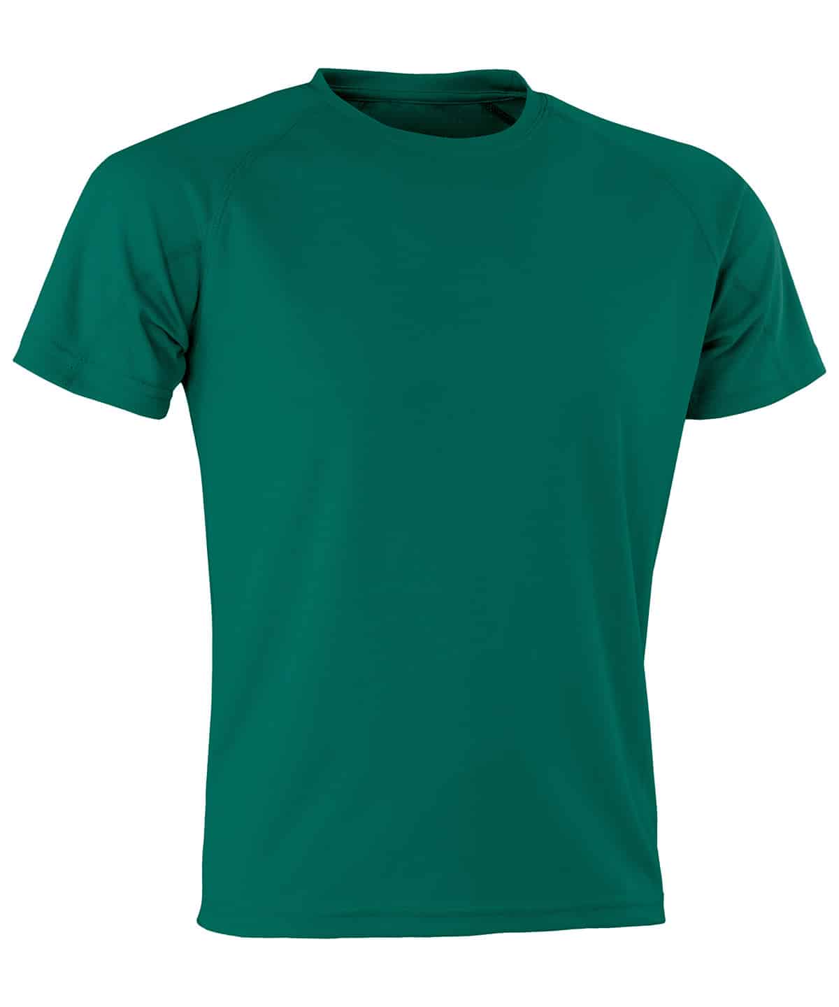 A breathable Bottle Green Performance Aircool T-shirt ideal for active wear and sports.