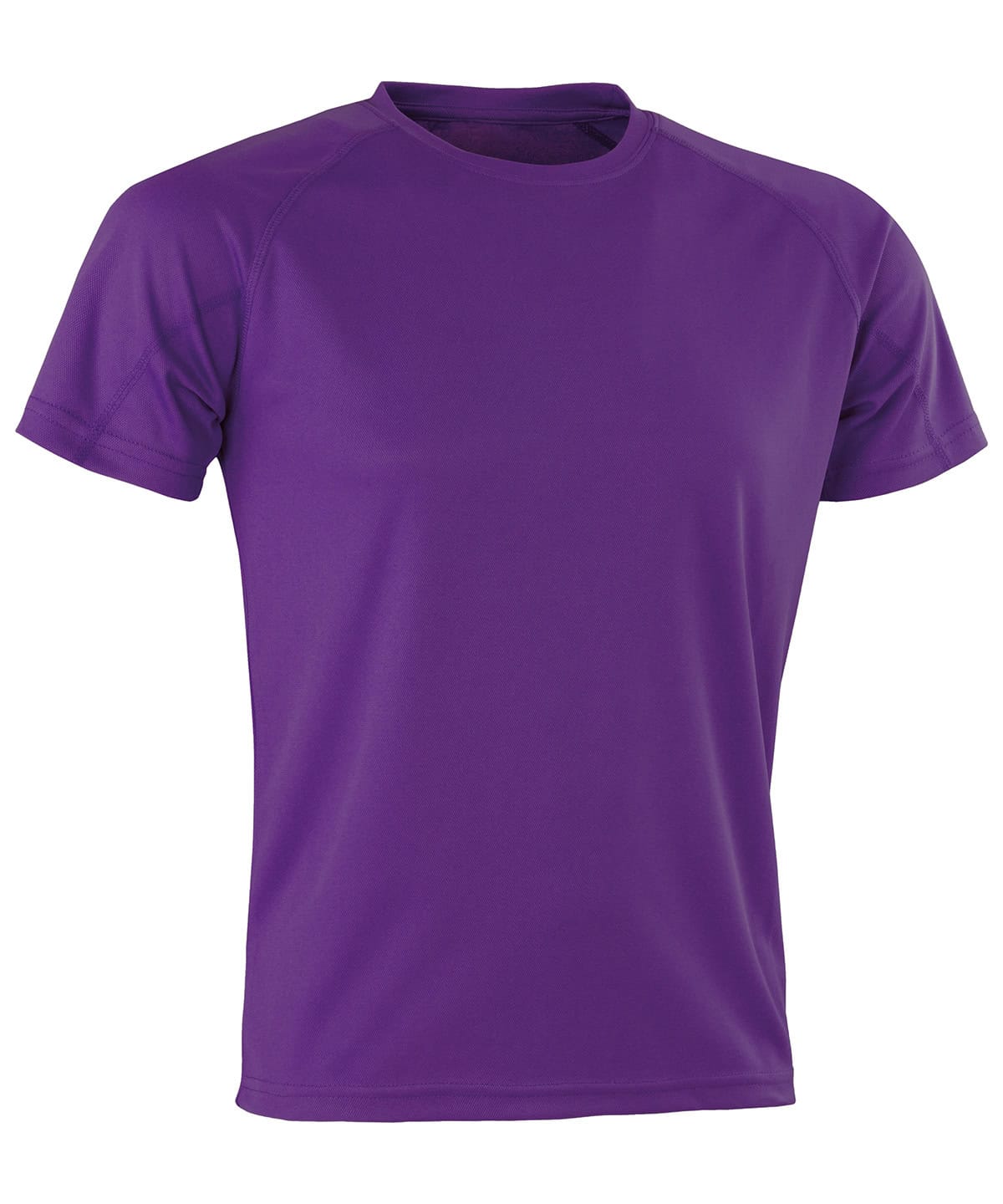 A colourful purple performance T-shirt ideal for sports and casual wear.