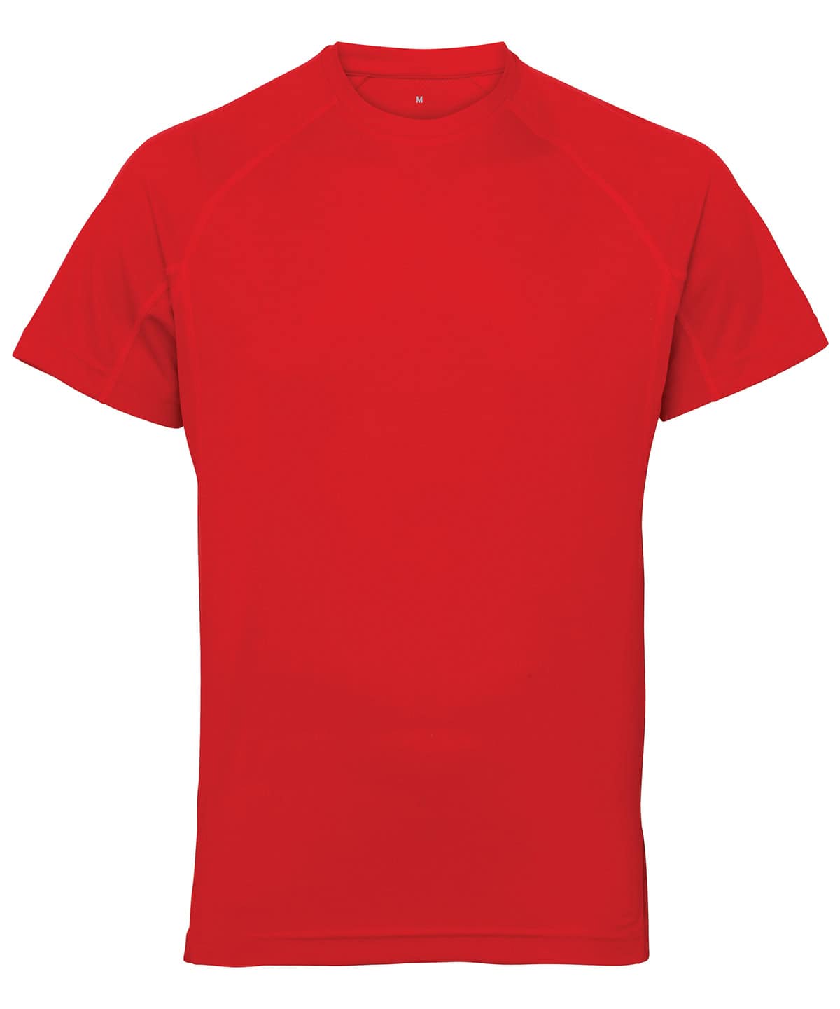 Red TriDri panelled tech tee, ideal for sports and activewear.