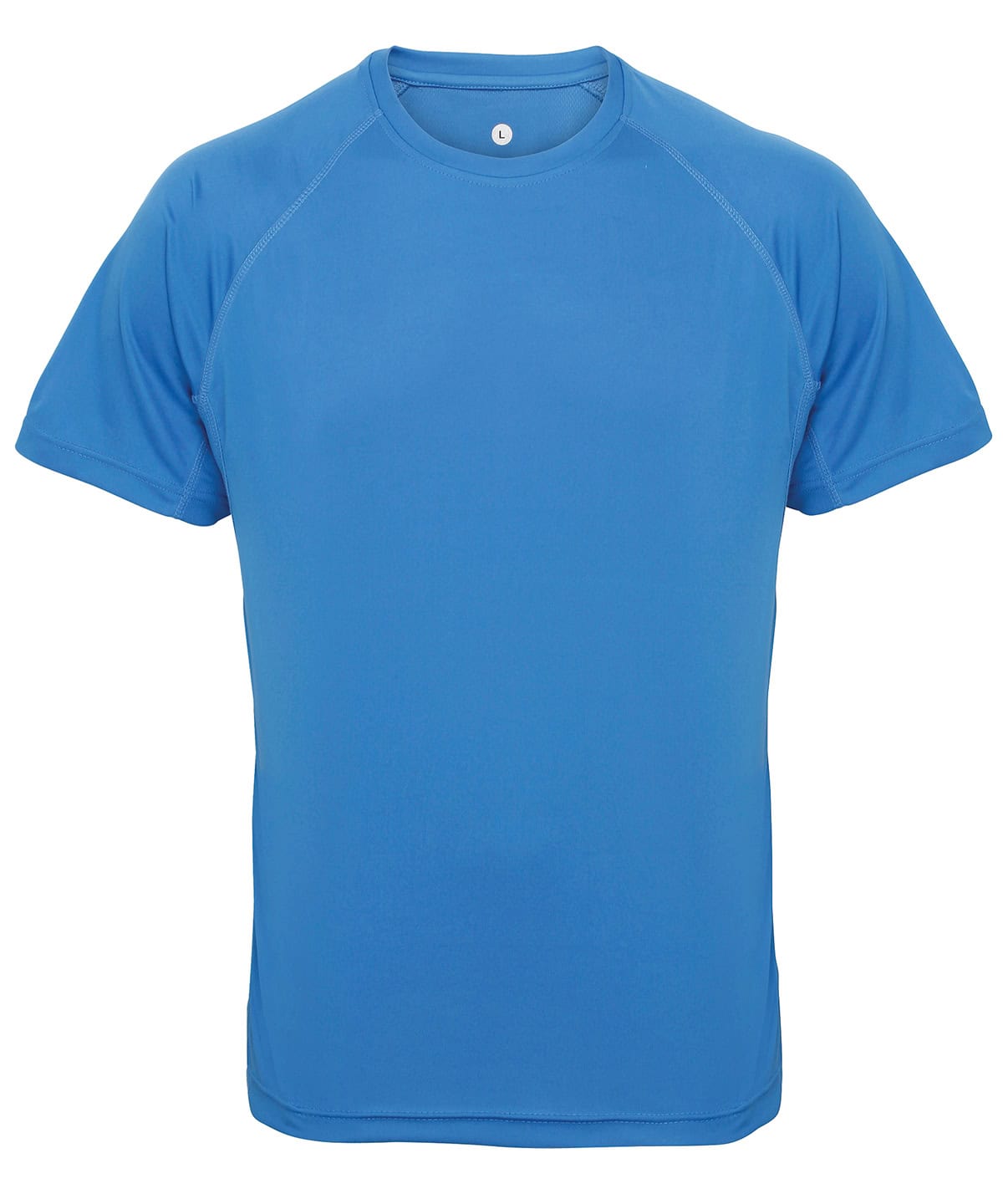 Sapphire blue TriDri panelled technical T-shirt for sports and activewear.