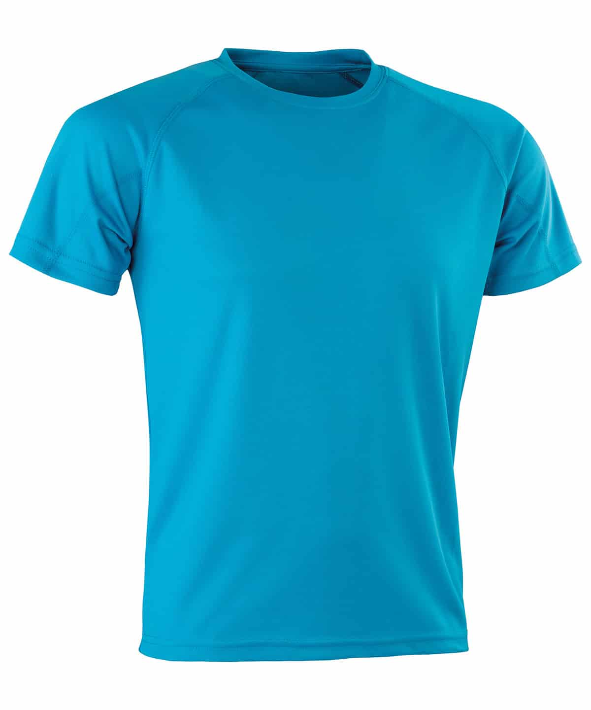 Performance Aircool T-shirt in Ocean Blue, ideal for activewear and custom embroidery.