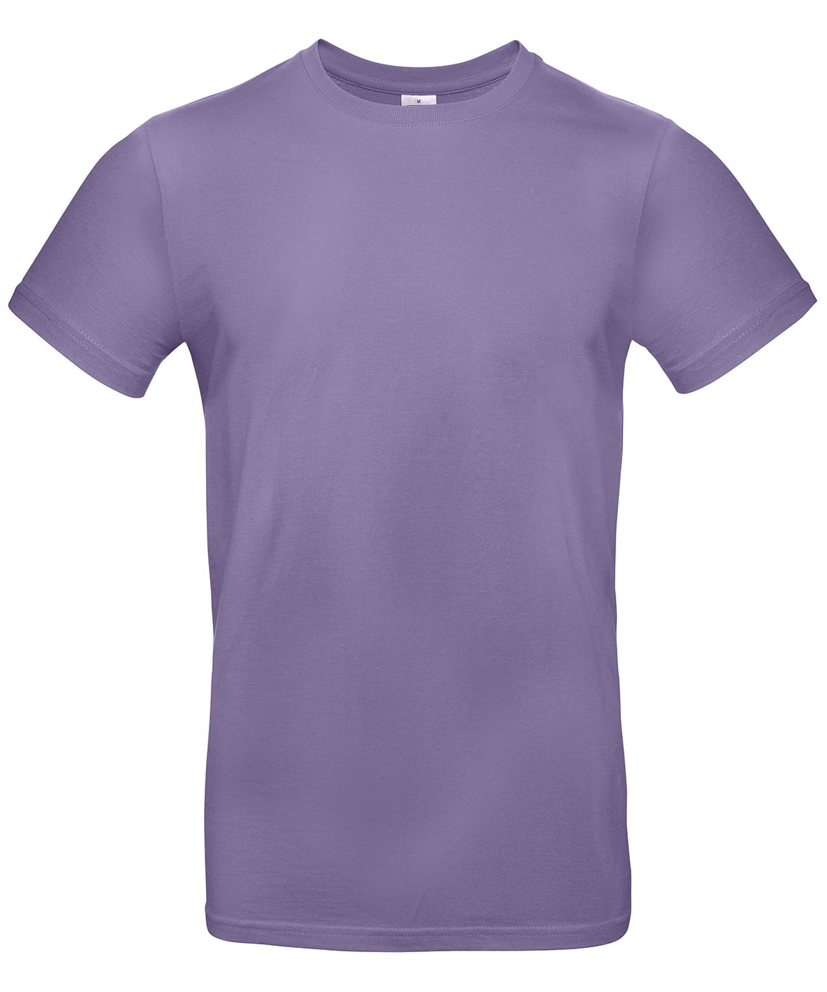 Lavender T-shirt with a soft, smooth texture, perfect for custom embroidery and printing, ideal for casual or branded clothing collections.