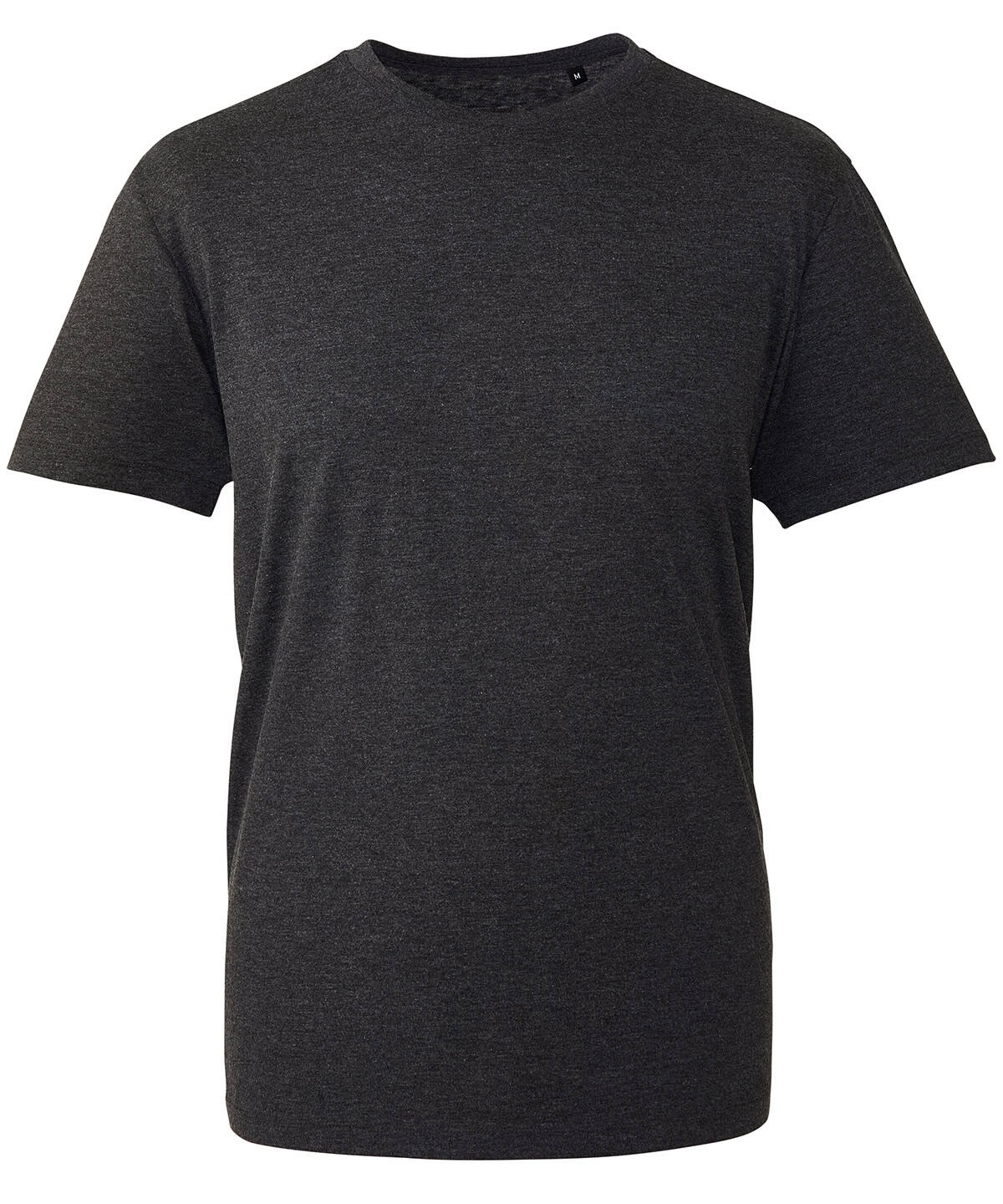 AM010, black casual men's T-shirt with embroidery and printing options.