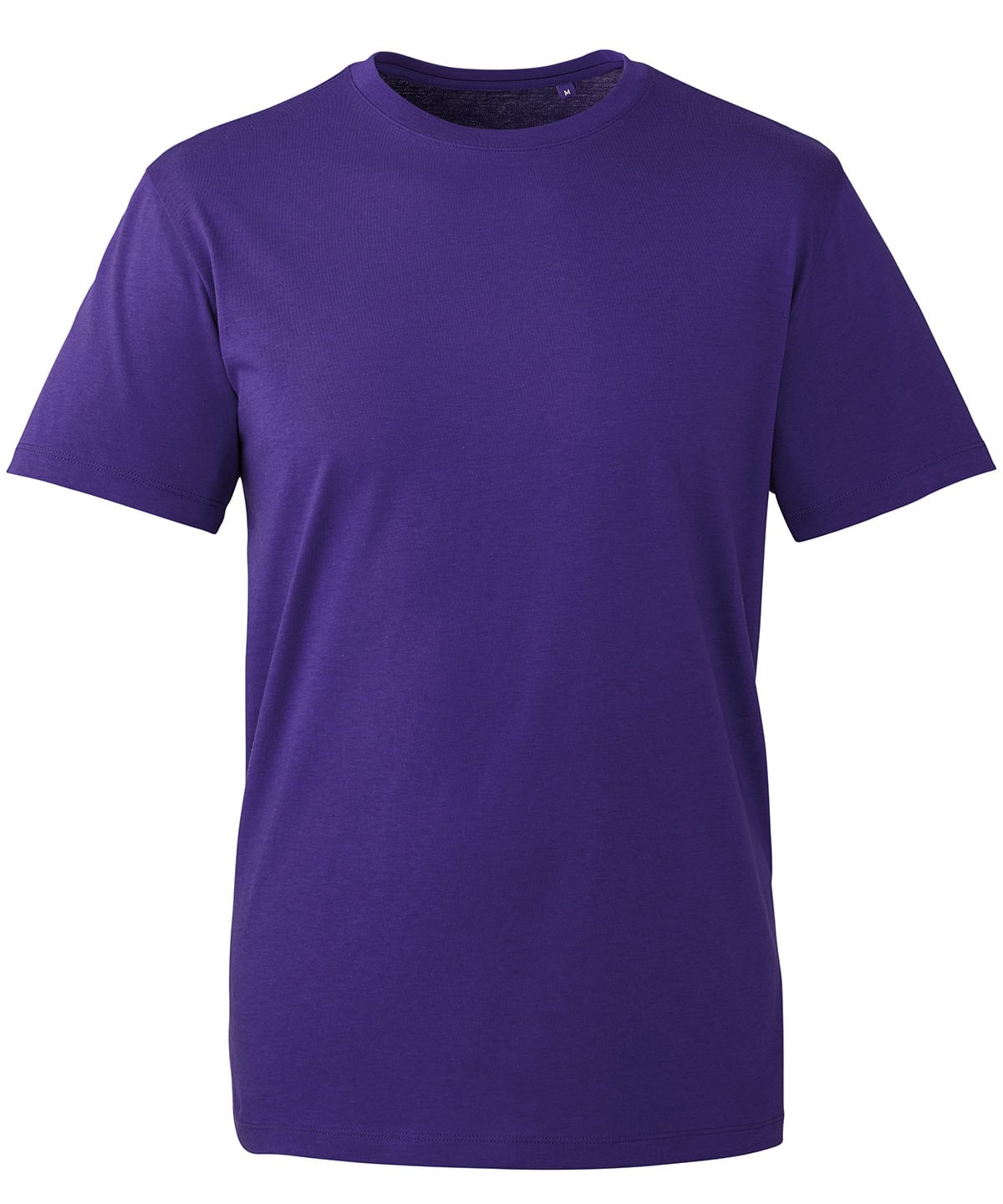 Purple Anthem T-shirt with embroidery and printing, size XS. Perfect for casual wear and custom desi.