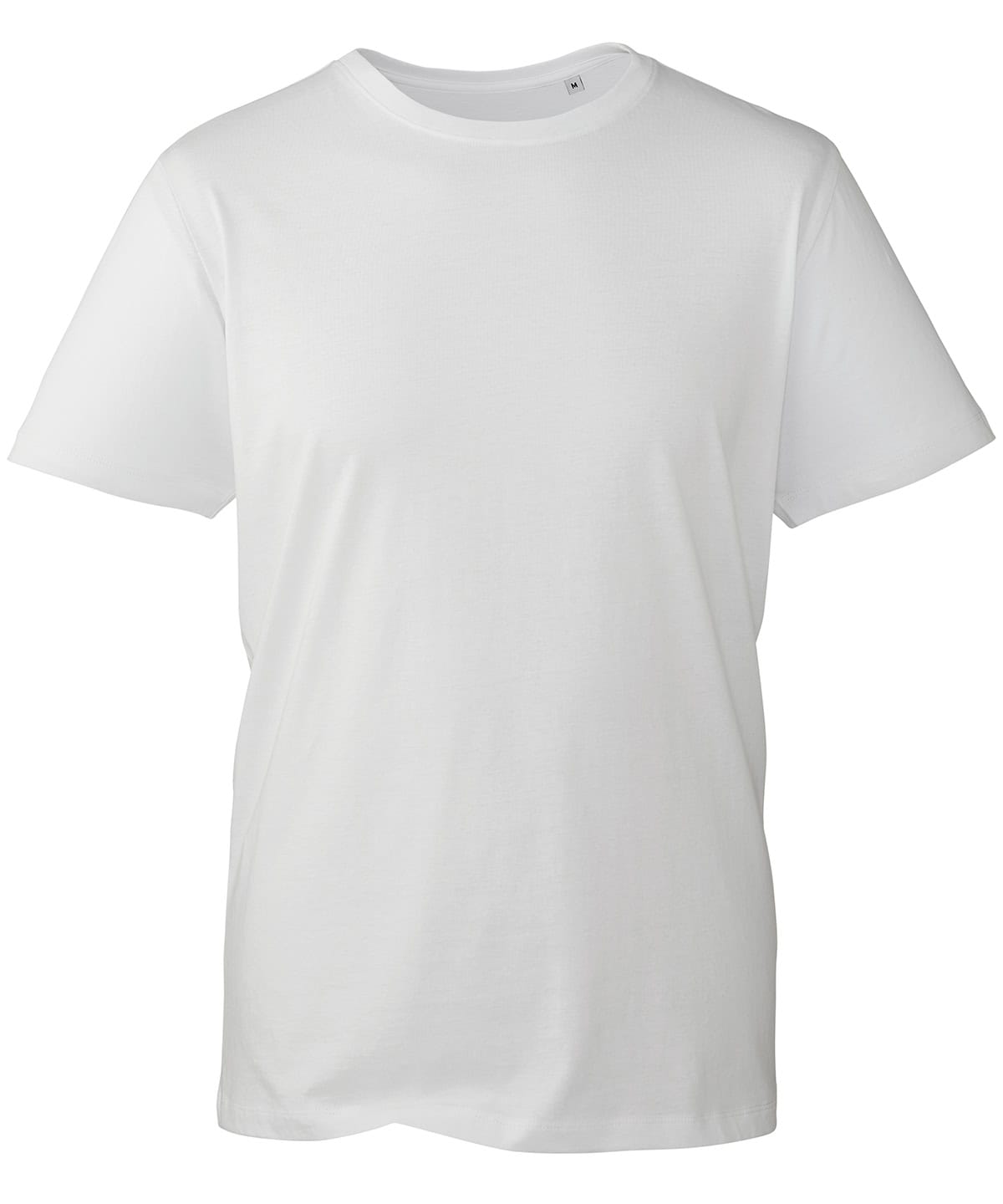 White Anthem T-shirt with embroidery and printing, size XS, ideal for casual and promotional wear.
