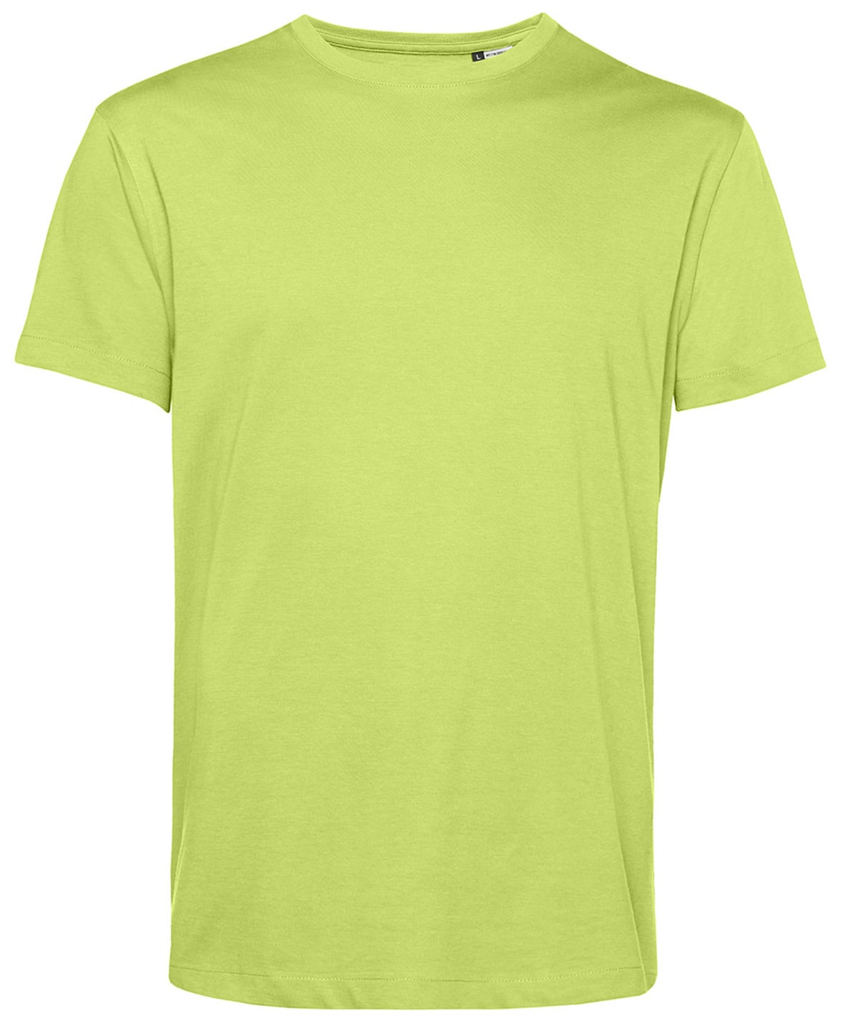 Bright lime T-shirt with custom embroidery and printing options for promotional apparel.