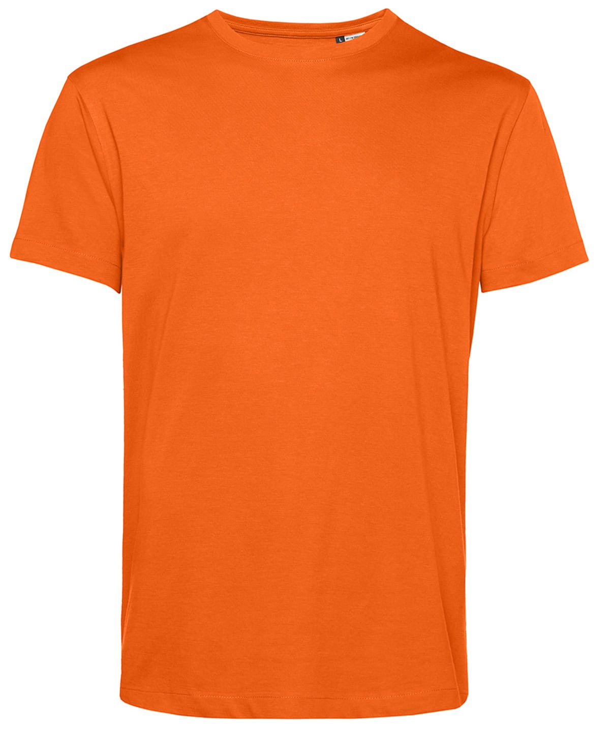 Bright orange T-shirt ideal for custom embroidery and printing projects.