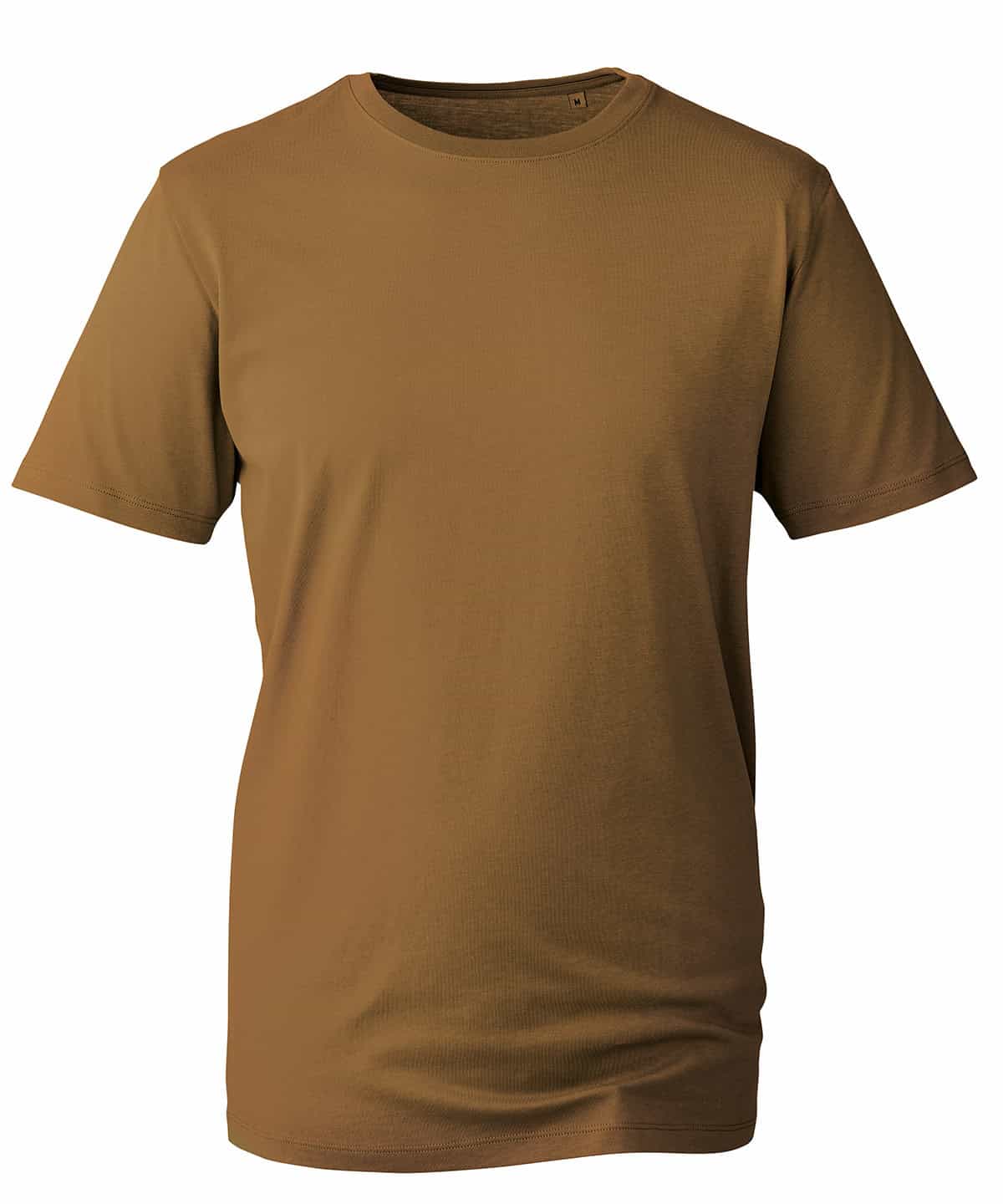 Khaki Anthem T-shirt with embroidery and printing, size XS. Perfect for casual wear and custom brand.
