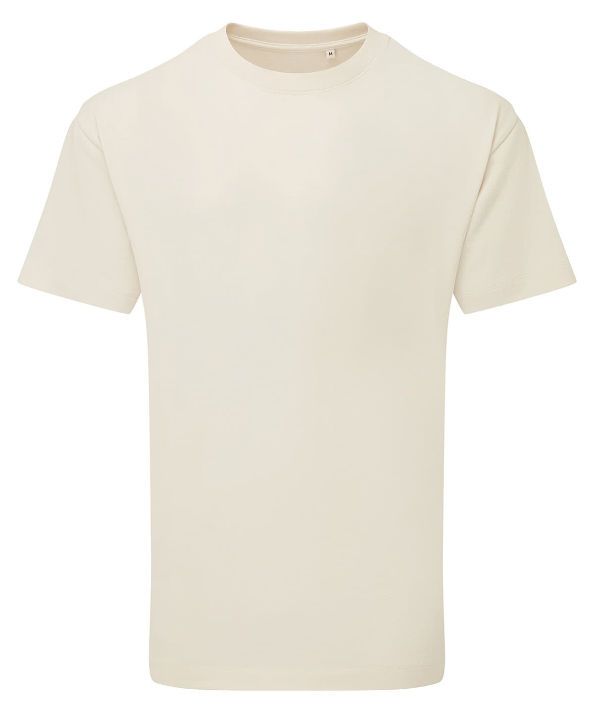 Eco Raw heavyweight t-shirt in natural colour, ideal for sustainable embroidery and printing.