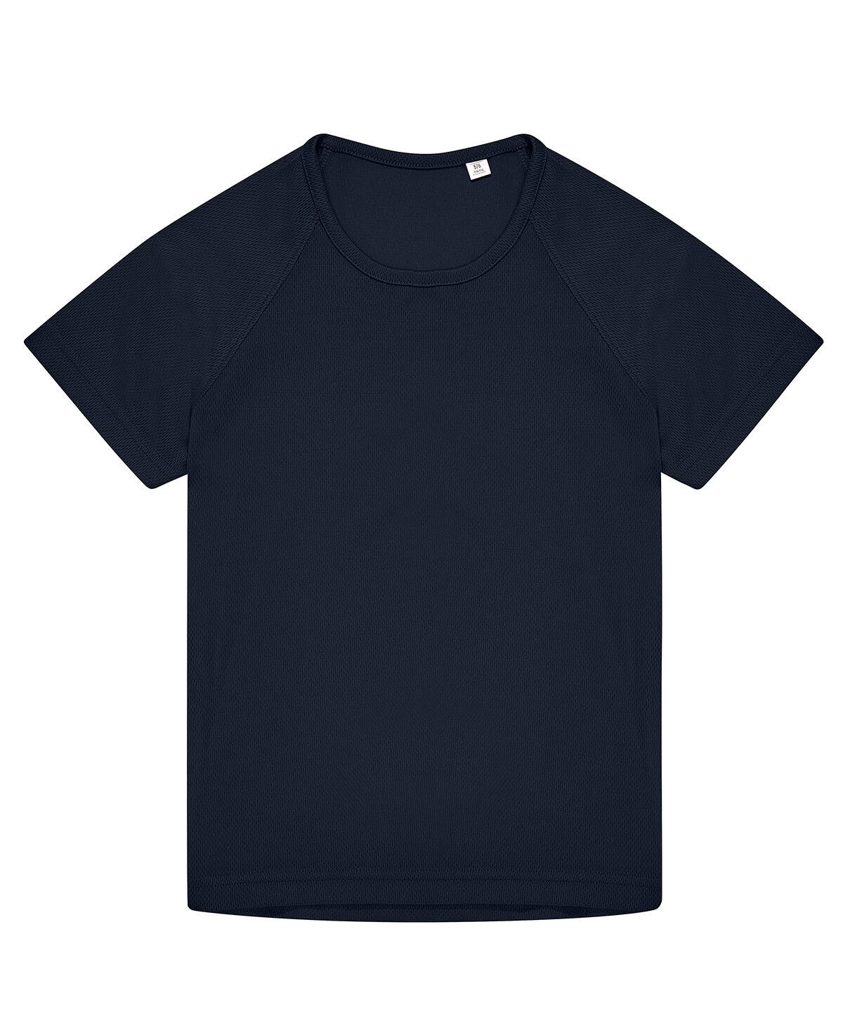 Navy kids' T-shirt for active sports and casual wear, size 5/6 years.