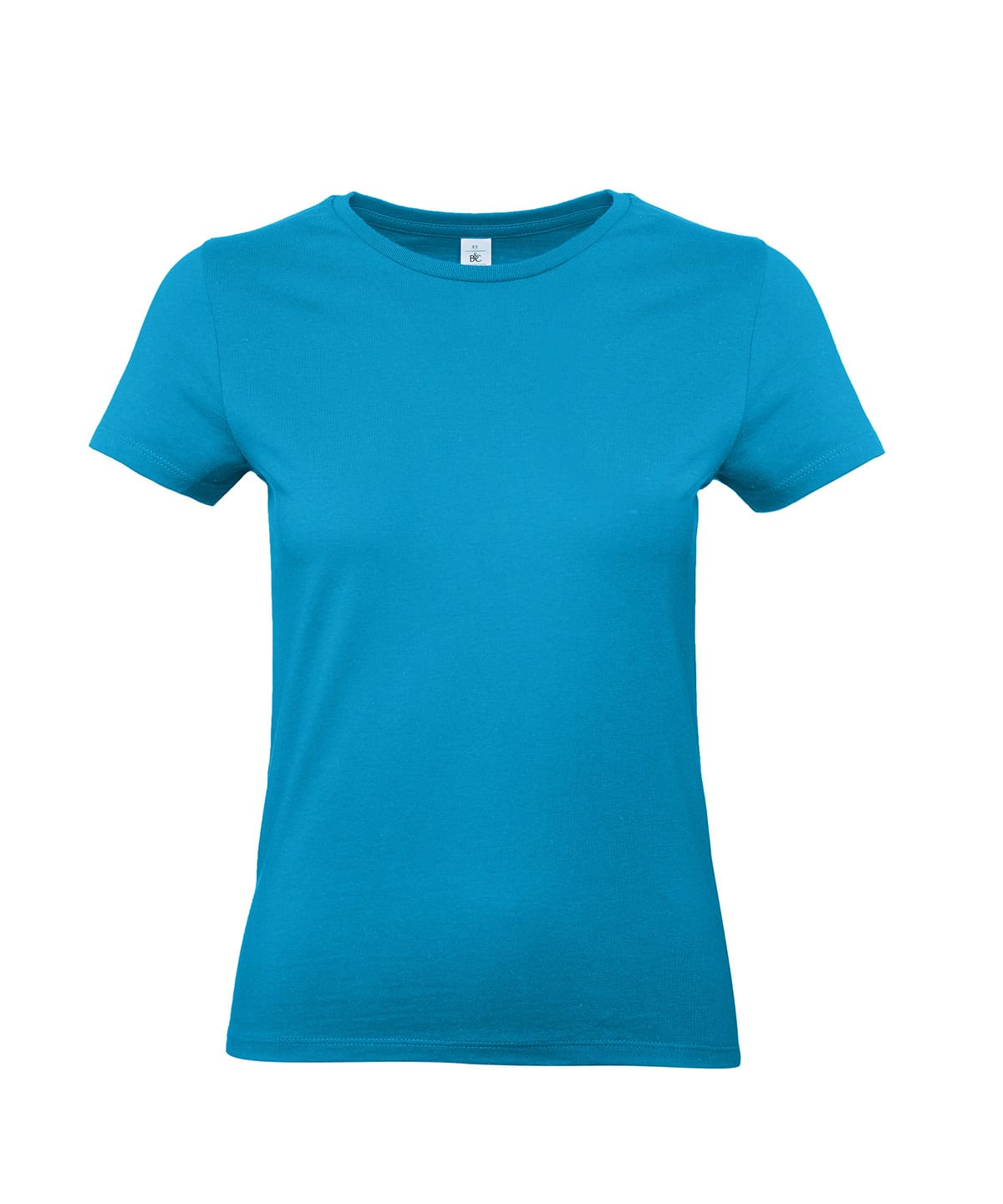 Women's blue T-shirt with embroidery and printing options, size XS.