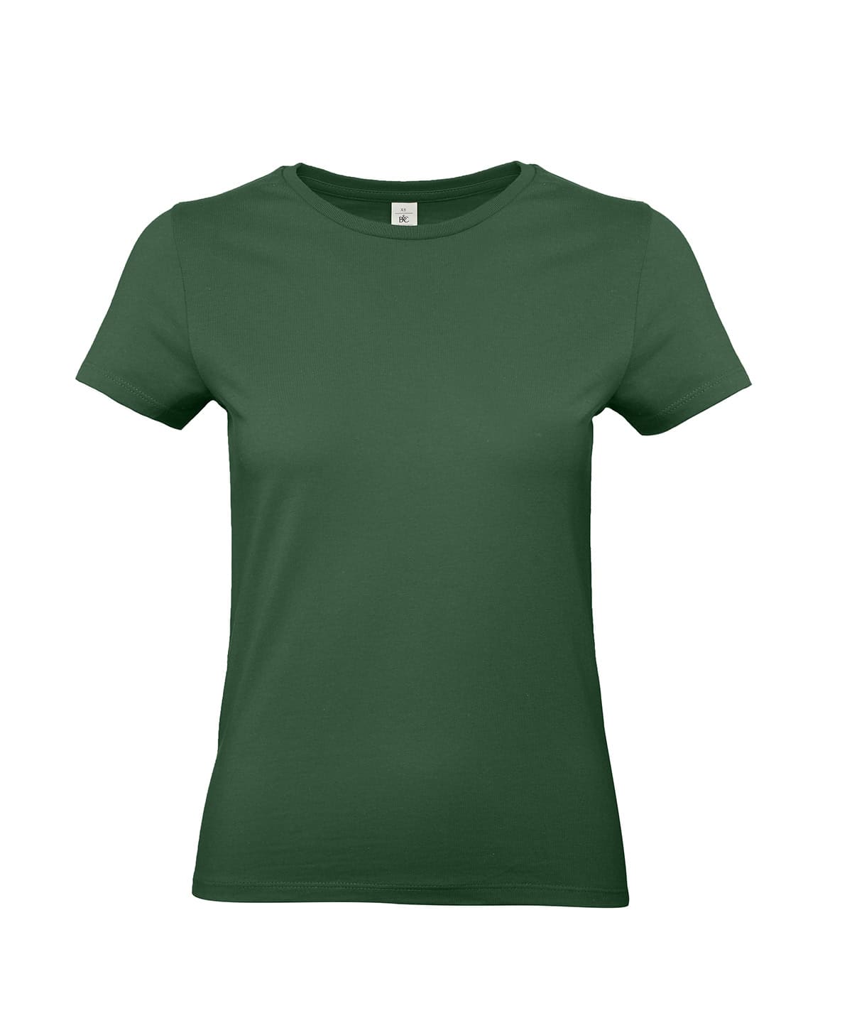 Embroidered women’s T-shirt in bottle green, size XS, featuring custom embroidery by CapeBali.