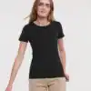 Organic cotton ladies T-shirt for eco-friendly fashion. Soft, comfortable, and perfect for casual we.
