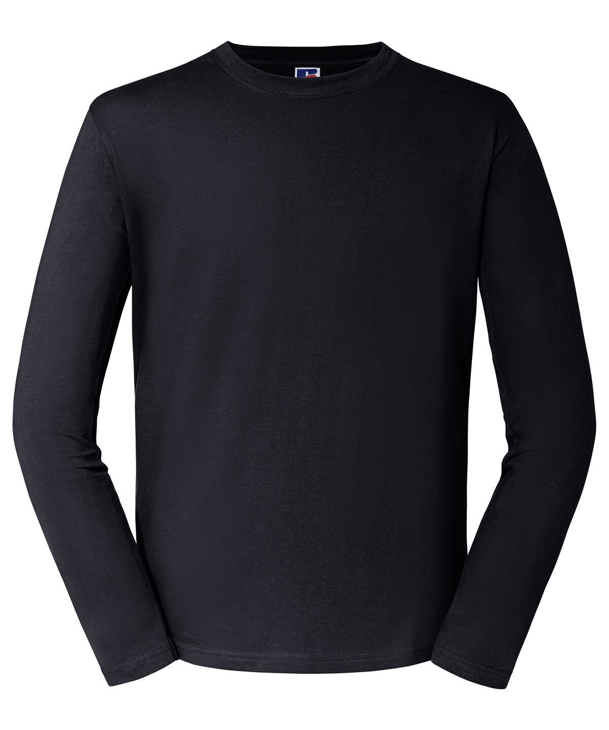 Long sleeve black T-shirt for embroidery and printing.