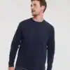 Men's navy long sleeve T-shirt for casual wear.