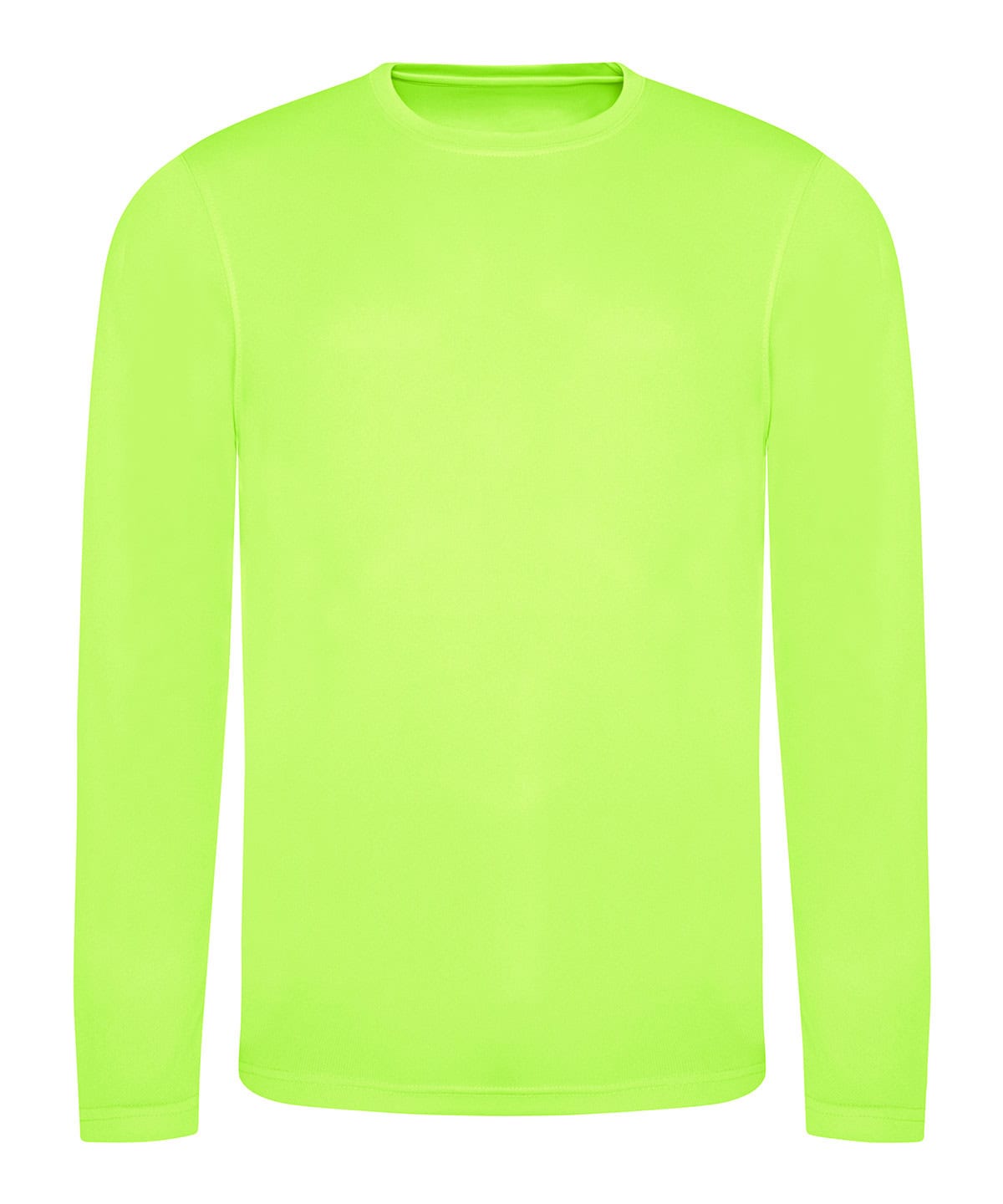 Electric Green long sleeve T-shirt for casual wear and sports.